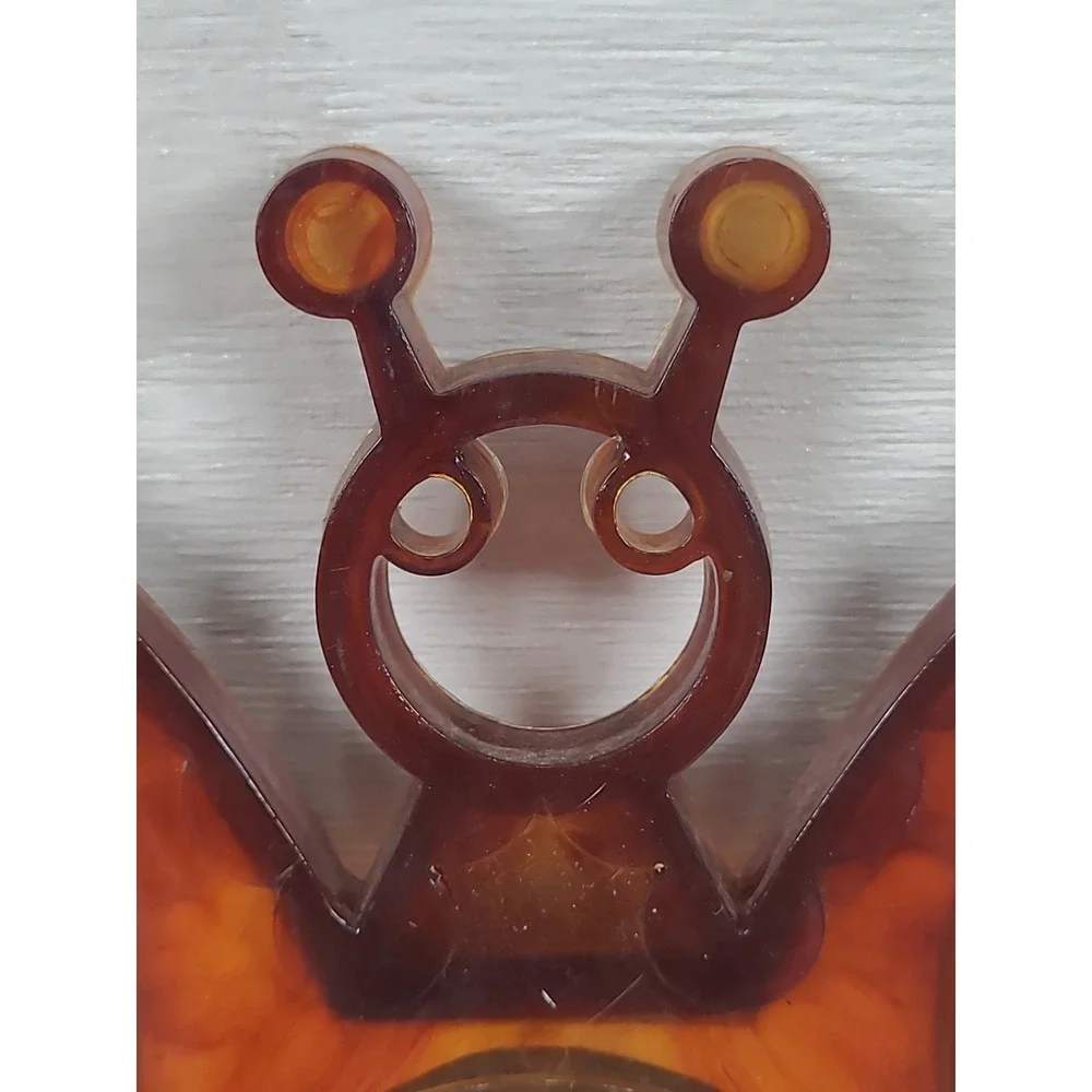Butterfly Photo Frame Collage Plastic Tabletop Vintage JSNY Hong Kong Boho Brown